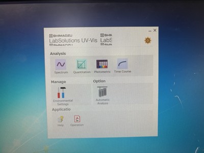 Shimadzu  UV VIS computer with software