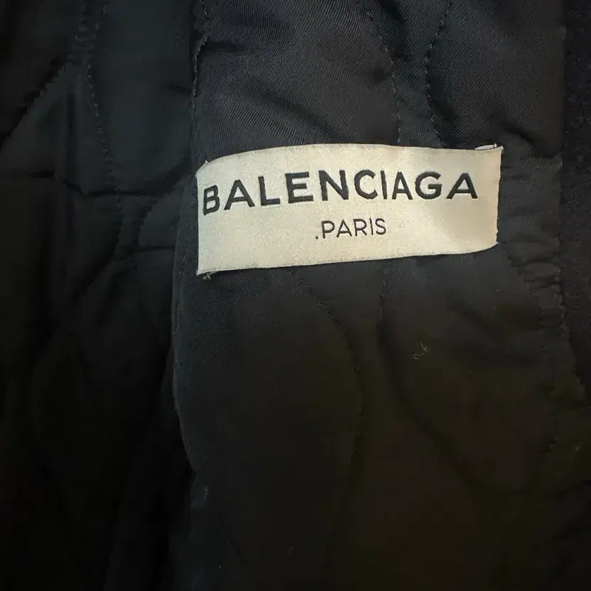 Balenciaga Wool Pea Coat Dark Navy 2014 XL