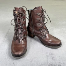 Pikolinos Womens Boots Size 7.5-8 Brown Leather Lace Up Ankle Boots EU 38 Chrty