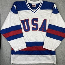 Maglia Hockey Olimpica Vintage K1 Sports Team USA Cucita Uomo M Bianca