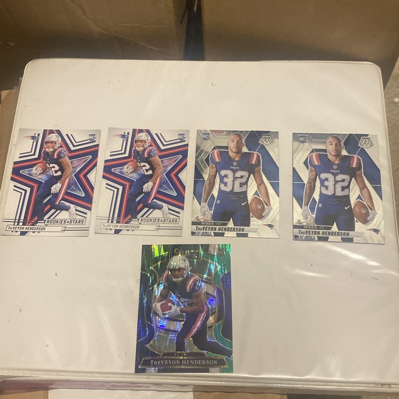 Panini Treveyon Henderson 5 Rookie Card Lot Mosaic Varation Select Shock