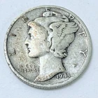 1943 S LIBERTY MERCURY 90% SILVER DIME CIRCULATED COIN #5359