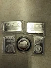 4x 1 oz Silver Bar APMEX - 1 TROY OUNCE & 1/2 Ounce Silver Round- 4.5 total