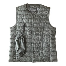 Uniqlo Ultra Light Down Vest M Gray Nylon Feather Used