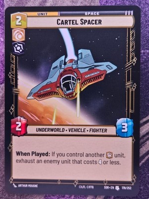Cartel Spacer 178/252 Uncommon Spark of Rebellion Star Wars Unlimited Near Mint