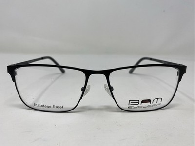 BAM EYEWEAR 513 BLACK 59-17-150 Metal Full Rim Eyeglasses Frame /905