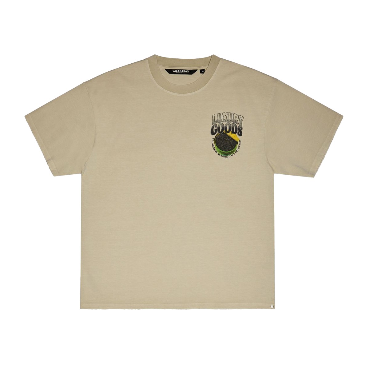 Футболка Valabasas с круглым вырезом Lux Cafe мужская кремовая VLBS-VT1-1026