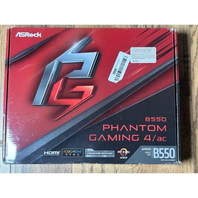 ASRock B550 Phantom Gaming 4/ac AMD AM4 ATX Motherboard WiFi Bluetooth PCIe 4.0