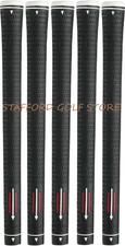 Grip One Max Tac Golf Grips Black/White Standard Core .600" Round Set of 5 Pcs