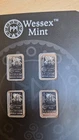 4 x 1g Wessex Mint Solid Silver Bars .999 Vienna Music Design Bullion Gift Pack