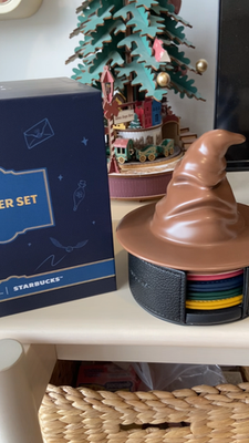 Harry Potter Starbucks House Coaster Set The Sorting Hat