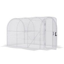 Outsunny 3 x 2 x 2m Polytunnel Greenhouse with Door, Galvanised Steel Frame