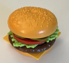 Pretend Play Food Cheese Hamburger Toppings Lettuce Pickles Tomatoes 7 Pieces