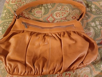 Biacci tan leather handbag shoulder bag purse