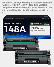 148A Toner Cartridge with Chip Black 2-Pack High Yield Replacement HP LaserJet