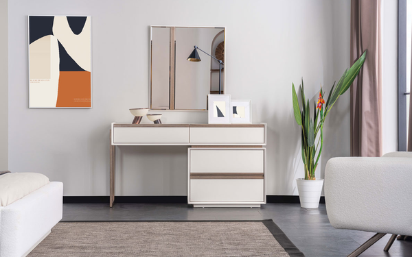 WeißEr Schminktisch Designer Kosmetiktisch Schlafzimmer Robuster Tisch-image