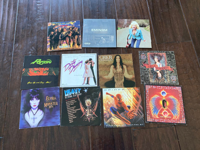 Vintage CD Booklets LOT -ROCK AND ROLL Dolly Parton Poison Eminem ,etc no disc