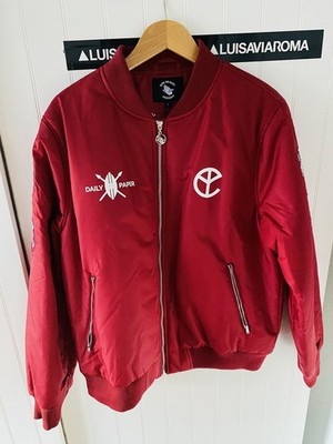  Daily Paper Blood For Mercy Bomberjacke Yellow Claw Größe L Rot Burgundy Neu 