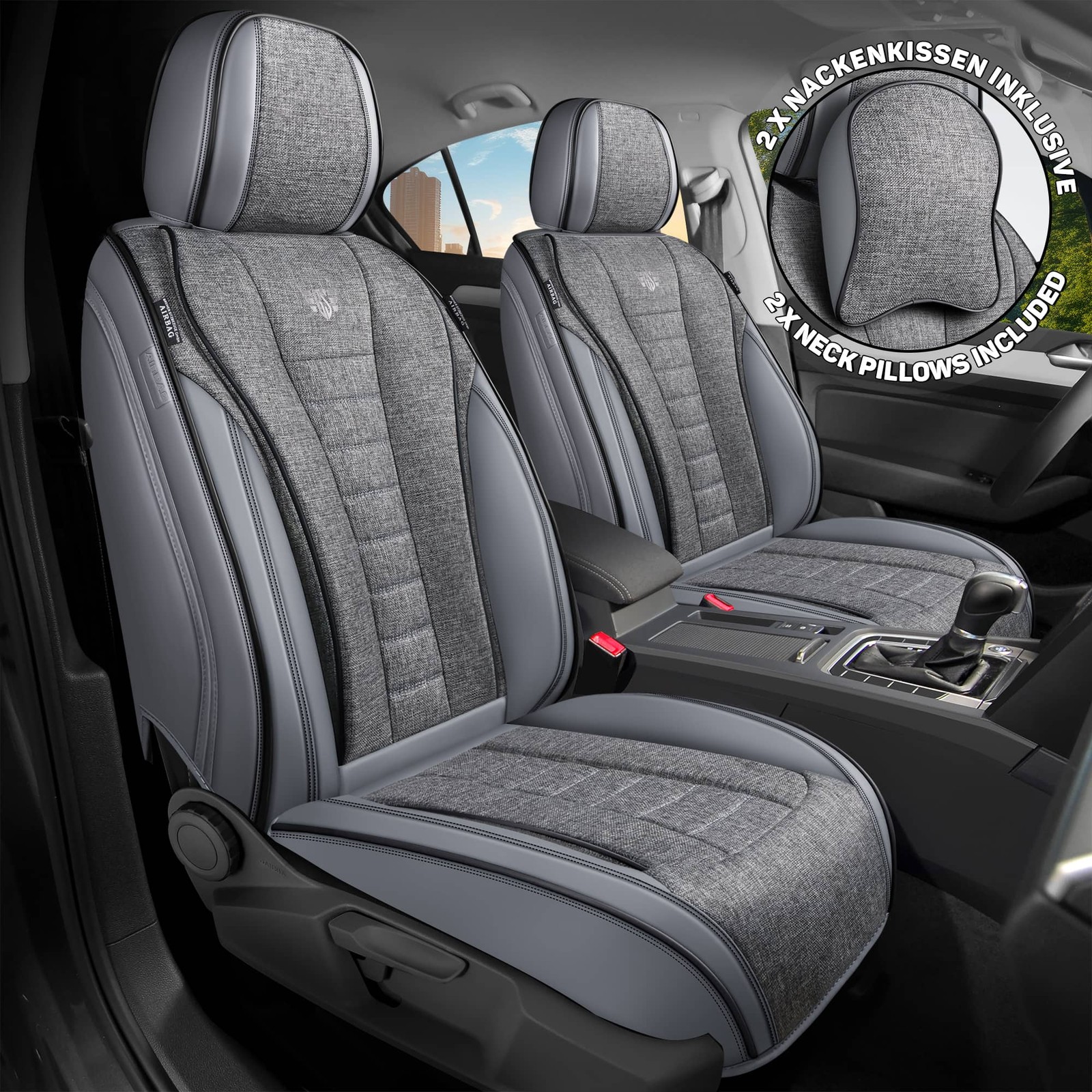 SchonbezüGe SitzbezüGe FüR Jaguar Xj X351 Bj Ab 2009 In Grau NL2-image