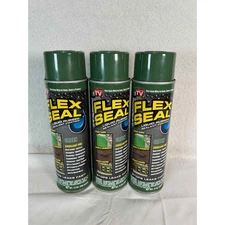 Pack of 3 Flex Seal Liquid Rubber Sealant Coating Aerosol Spray 14 oz Green New
