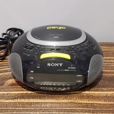 Sony PSYC CD Player Clock Radio ICF-CD832 Black Tested