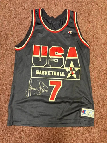 Larry Bird Signed USA Basketball Jersey Beckett Cert
