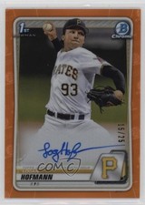 2020 Bowman Draft Chrome Picks Orange Refractor 15/25 Logan Hofmann Auto 2a9