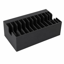 Desktop Cable Organizer with Wide Slots Multi-Cable Management Holder, Black