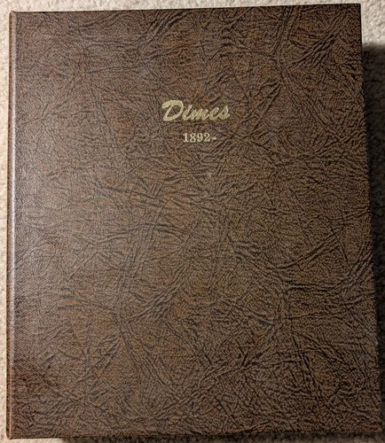 Partial Barber & Nearly Complete Mercury Silver Dime Album (120 Coins)