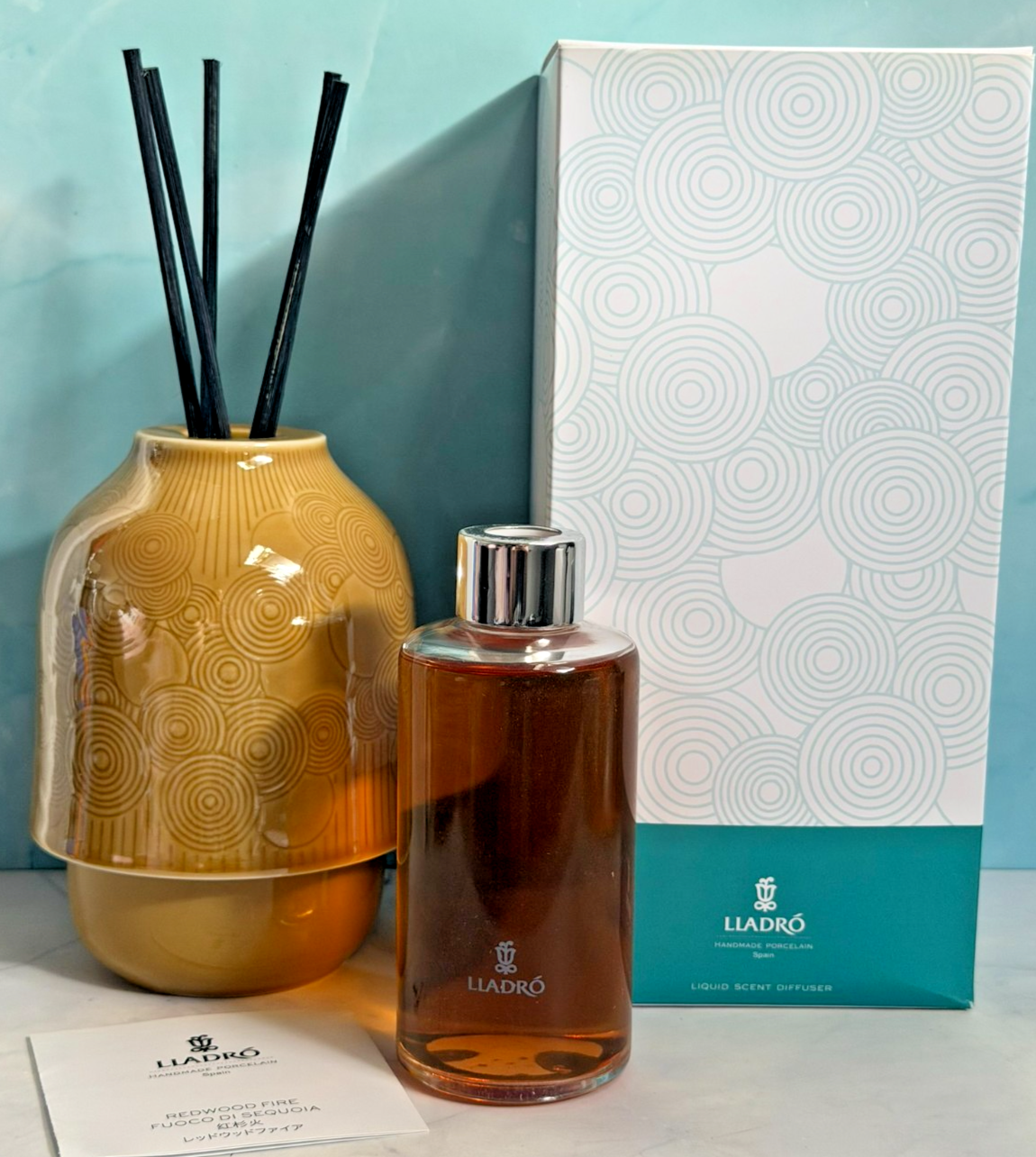 Lladro Campanella Perfume Diffuser Redwood Fire Scent Fine Porcelain NWB RRP£205