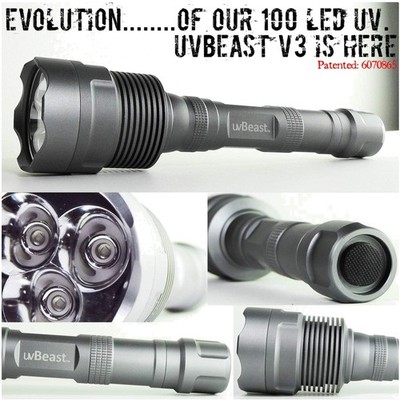 Professional UV Flashlight - High Power Triple LEDs