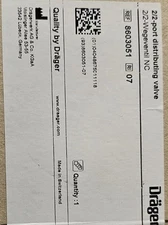 2/2 WAY DISTRIBUTING VALVE PORT by Draeger Inc. OEM#: 8603051