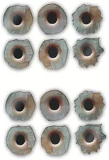 12-pack Rusty Bullet Hole Stickers 1.57x1.57 Waterproof Car Decal For Bumper 12-pack Rusty Bullet Hole Stickers 1.57x1.57 Waterproof Car Decal For Bumper