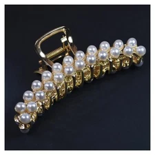 Pearl Hair Claw Clips for Thick Heavy Hair Women Girls Large Metal Claw Clips...