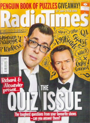RADIO TIMES THE QUIZ ISSUE POINTLESS TV Guide January 2018  Magazine Collectable