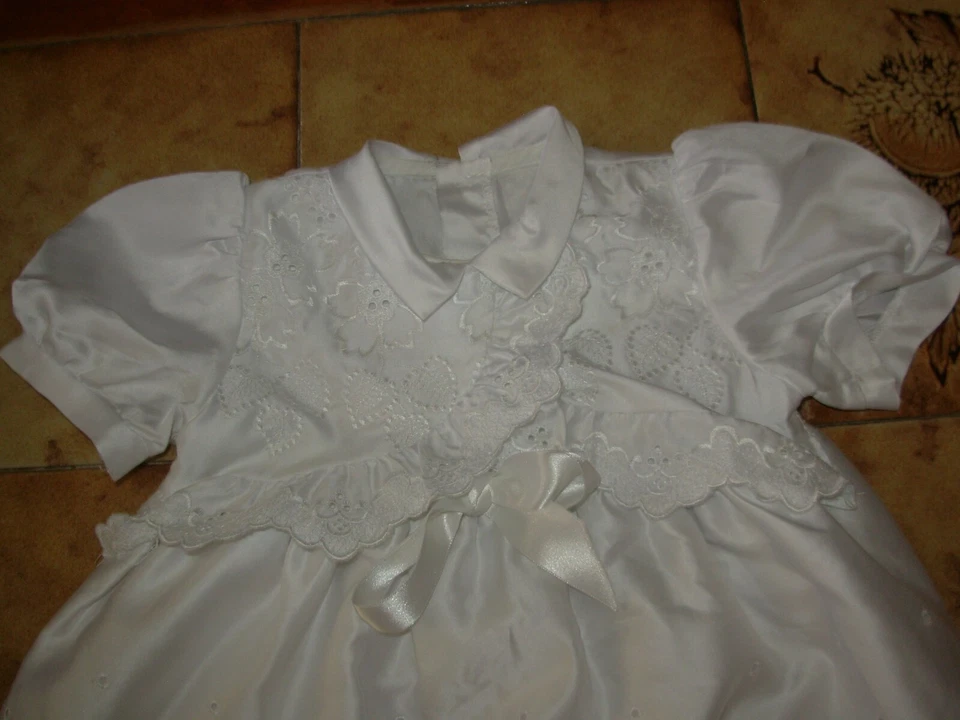 Abito Da Battesimo Cerimonia Bambino Vintage 6/12 Mesi - Immagine 3 di 4