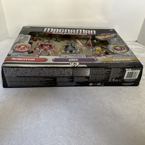MagnaMan Vacu-Metal Warrior 3 Pack No. 28393 Mega Brand 2006 RARE SEALED - Picture 9 of 20