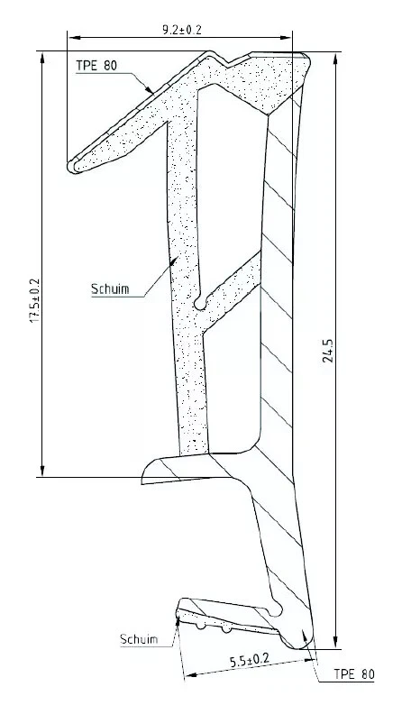 JOINT RECOUVREMENT SPV4518F NOIR - KISO - Largeur de rainure 4 mm - Photo 2/4