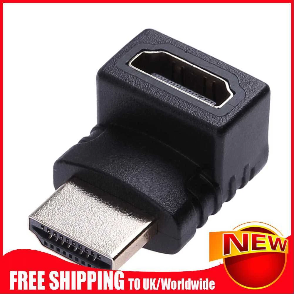 Right Angle Elbow Video AV Adapter Connector 1080P for Notebook TV Wiring |  eBay
