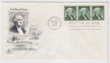 TurtlesTradingPost - George Washington 1 Cent #1031 - 1954 FDC Artcraft