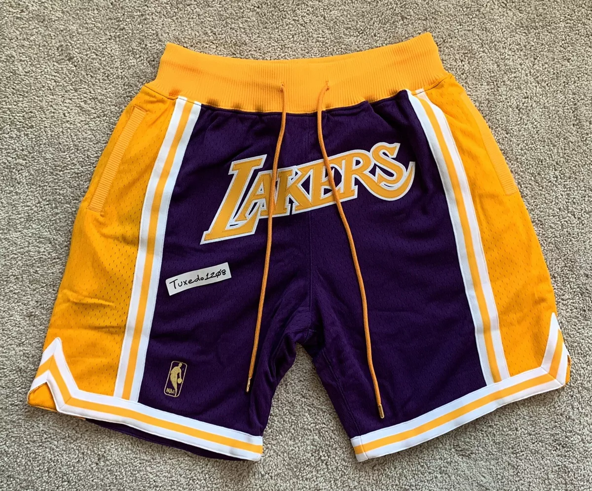 New! Mitchell & Ness x JUST DON 1997-98 Los Angeles Lakers Shorts MEDIUM 40