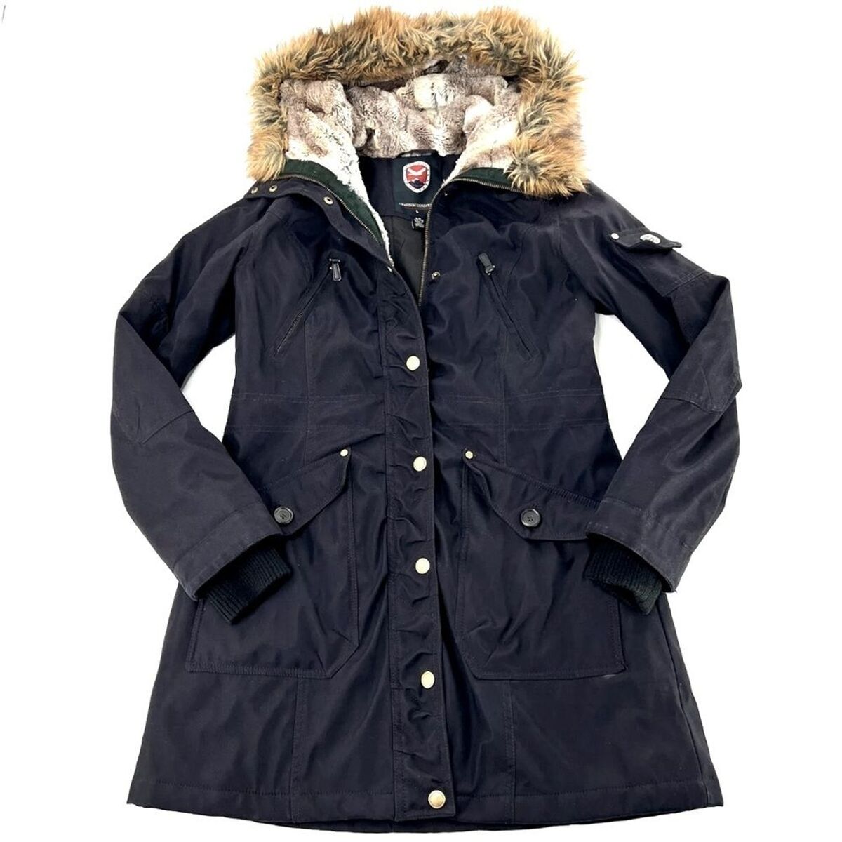 1 Madison Exclusive Collection Womens Sz Medium Black Parka 1 Madison Exclusive Collection Womens Sz Medium Black Parka