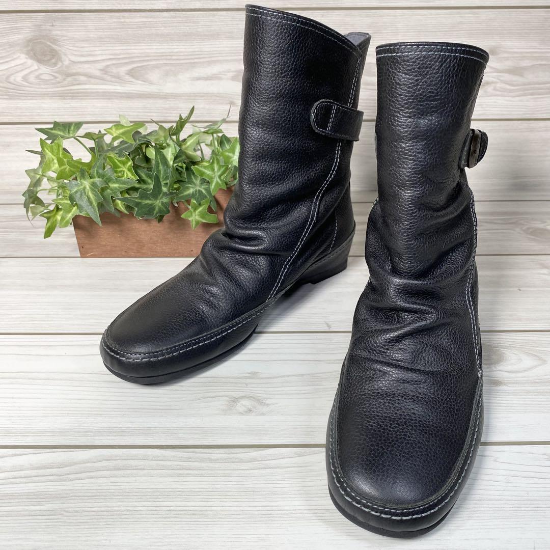 Men 4.5US 558 Kiwami Asics Walking Giro Leather Boots Black 22.5Ee