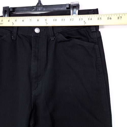 Uniqlo U Jeans Women's Size 29 Black Wide-Leg High-Rise Black Denim - Picture 6 of 12