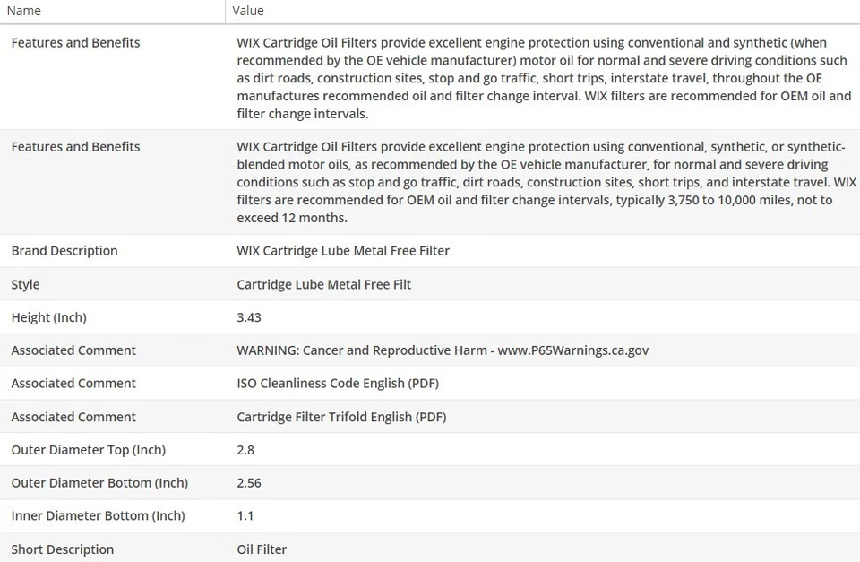 Filtro de óleo tipo fabricante de equipamento original WIX para MERCEDES-BENZ GLE350 2020-2023 L4-2.0L - Imagem 3 de 4
