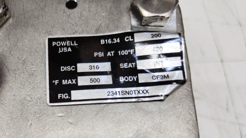 William Powell Co 3027238 1" Swing Check Valve Cast SS Figure 2341 Socket Weld - Image 3 of 3