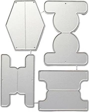 4pcs Planner Tabs Die Cut for Card Making, Tabs Metal Cutting Dies Congratula...