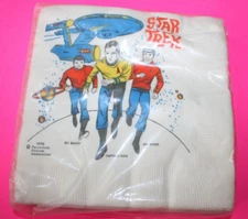 Star Trek  3-PLY NAPKINS Factory Sealed (1976).  (FREE SHIPPING)