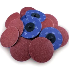 25PCS 3 inch Roll Lock Die Grinder Sanding Disc 60 Grit Quick Change for Drill