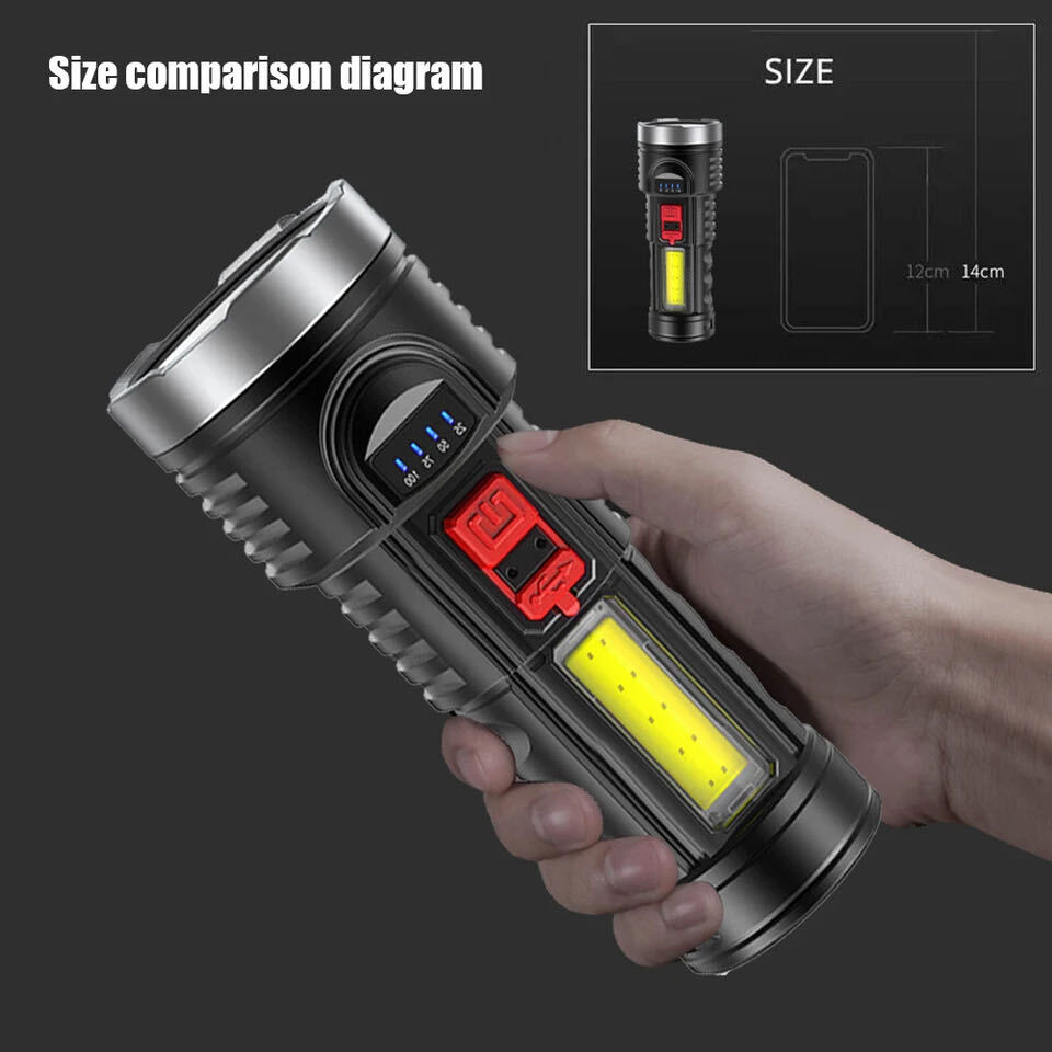 Super Bright 999000000 LM LED Torch Tactical Flashlight Lantern ...